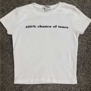 RSQ White Short Sleeve Graphic Tee